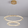 LAMPA WISZĄCA SUFITOWA ŻYRANDOL GLAMOUR ZŁOTA KRYSZTAŁOWA LED  