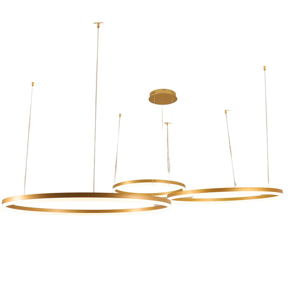 Lampa sufitowa zlota wisząca ŻYRANDOL LED MD800-3GD