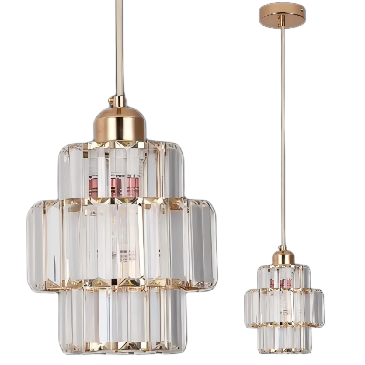 Lampa sufitowa KRYSZTAŁOWA wisząca P128-4