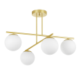 LAMPA SUFITOWA ŻYRANDOL KULE złota K-4-124FGD 