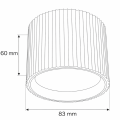 Oprawa sufitowa tuba GX53 czarna MT530GD