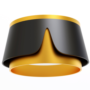 Oprawa sufitowa tuba GX53 czarna zlota MT852BK+GD