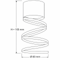 Oprawa sufitowa tuba GX53 czarna GX853BK
