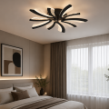 Lampa sufitowa czarna ŻYRANDOL LED Y115-5BK
