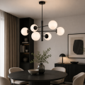 Lampa sufitowa ŻYRANDOL kule czarna K-6-318BK