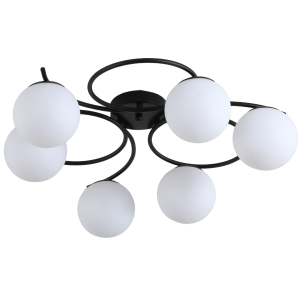 LAMPA SUFITOWA ŻYRANDOL KULE czarny K-6-805BK