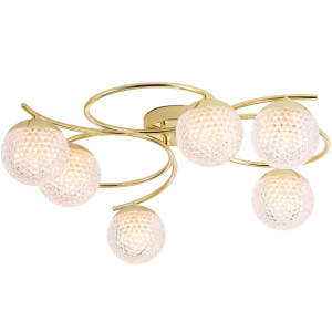 LAMPA SUFITOWA ŻYRANDOL KULE złota K-6-709GD