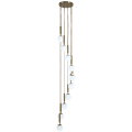 Lampa sufitowa WISZĄCA kule złota K-10-999C