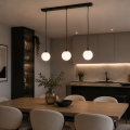 Lampa sufitowa WISZĄCA kule czarna K-3-140BK
