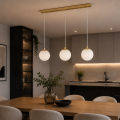 Lampa sufitowa WISZĄCA kule złota K-3-140GD