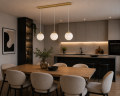 Lampa sufitowa WISZĄCA kule złota K-3-140C
