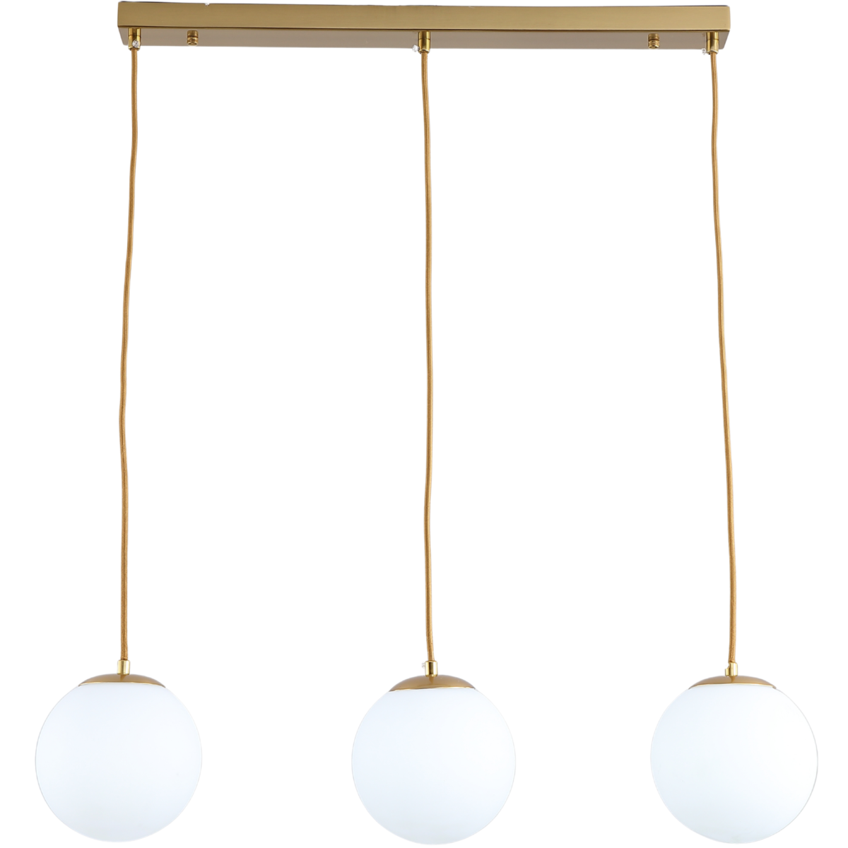 Lampa sufitowa WISZĄCA kule złota K-3-140C