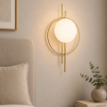 LAMPA nowoczesna ścienna kinkiet kule K-1-002GD