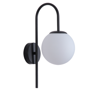 LAMPA nowoczesna ścienna kinkiet kule czarny K-1-001BK