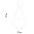 Lampa nowoczesna ścienna kinkiet czarna kule K-1-0546BK
