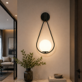Lampa nowoczesna ścienna kinkiet czarna kule K-1-0546BK