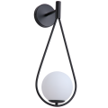 Lampa nowoczesna ścienna kinkiet czarna kule K-1-0546BK