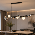 LAMPA WISZĄCA SUFITOWA ŻYRANDOL KULE czarna NOWOCZESNA K-8-341BK