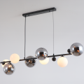 LAMPA WISZĄCA SUFITOWA ŻYRANDOL KULE czarna NOWOCZESNA K-8-341BK