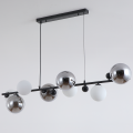 LAMPA WISZĄCA SUFITOWA ŻYRANDOL KULE czarna NOWOCZESNA K-8-341BK