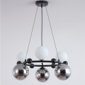 LAMPA WISZĄCA SUFITOWA ŻYRANDOL KULE czarna NOWOCZESNA K-6-340BK
