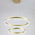 Lampa sufitowa wisząca 2 ringi LED MD570-2BG