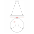 Lampa sufitowa wisząca ring LED MD346-1BG
