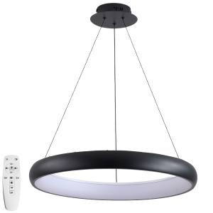 Lampa sufitowa wisząca ring czarna LED MD676BK