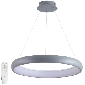 Lampa sufitowa wisząca ring szara LED MD676GR