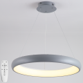 Lampa sufitowa wisząca ring szara LED MD676GR