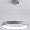 Lampa sufitowa wisząca ring szara LED MD676GR