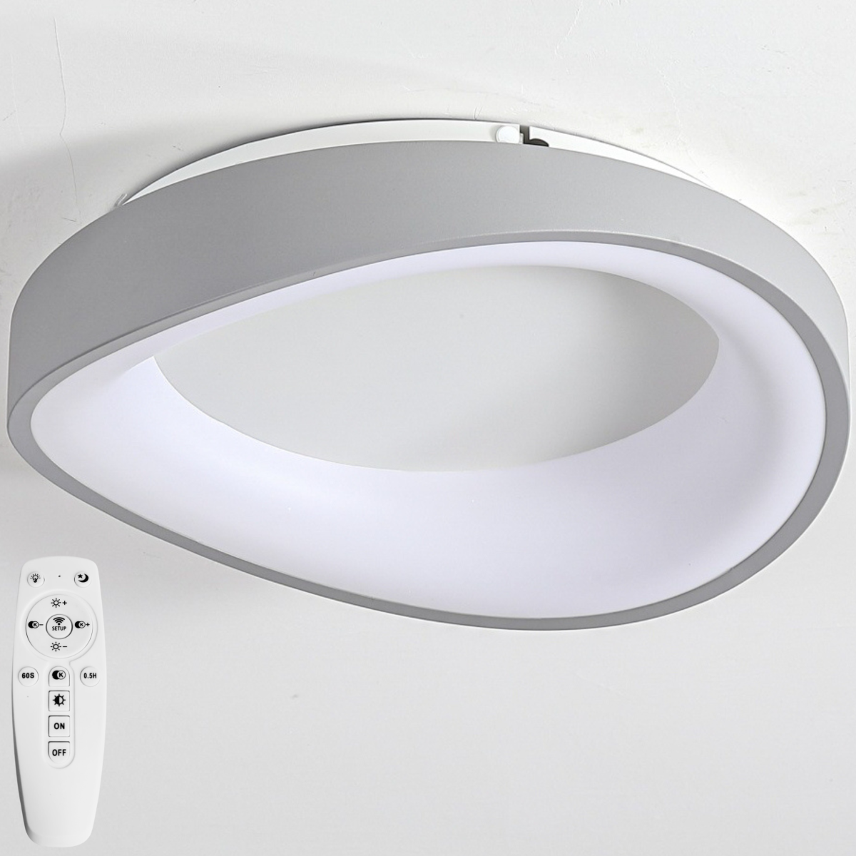 Lampa sufitowa plafon szary ŻYRANDOL LED D520GR