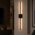 LAMPA nowoczesna ścienna kinkiet LED czarny MS112BK