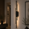 LAMPA nowoczesna ścienna kinkiet LED czarny MS116BK