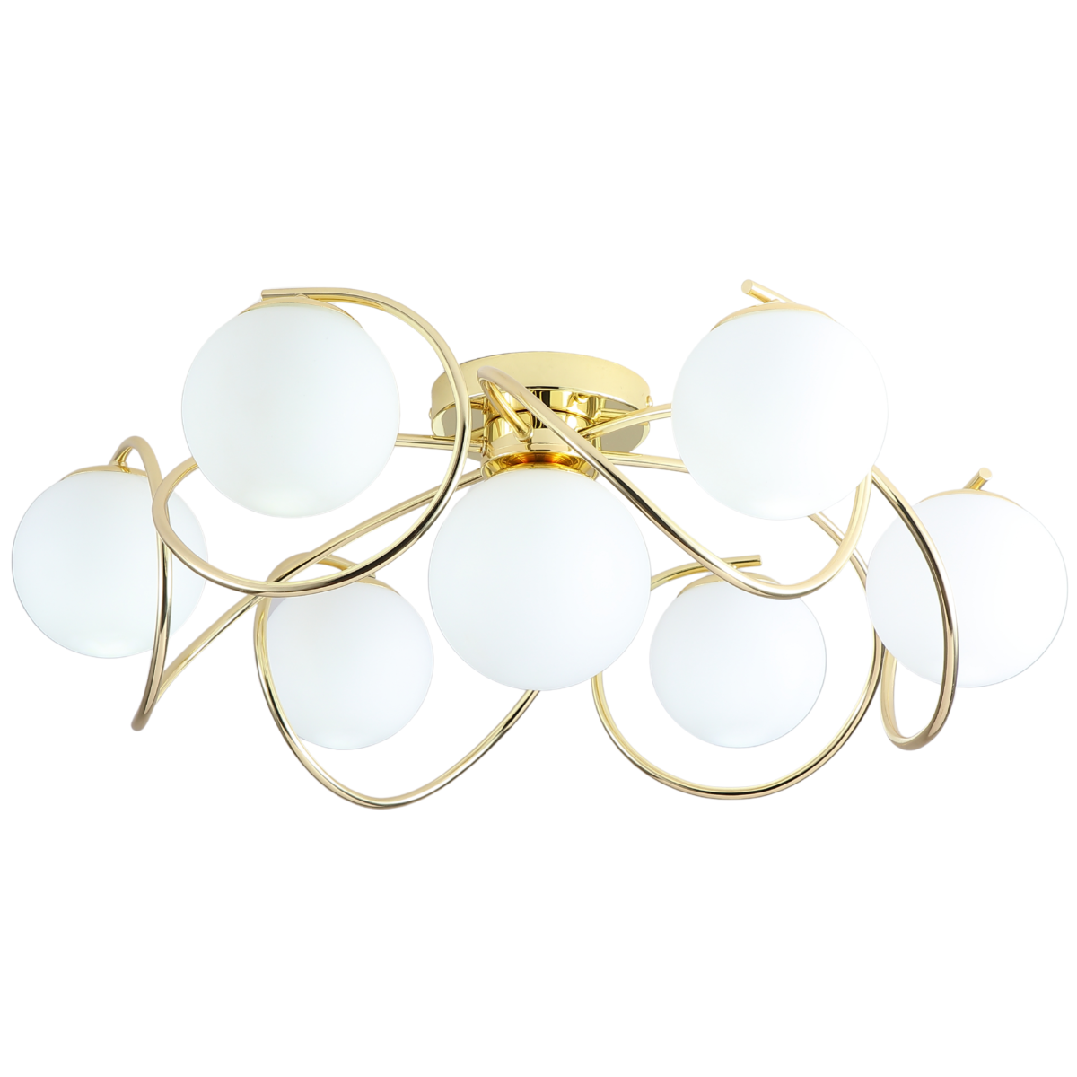 LAMPA SUFITOWA ŻYRANDOL KULE złota K-7-344GD