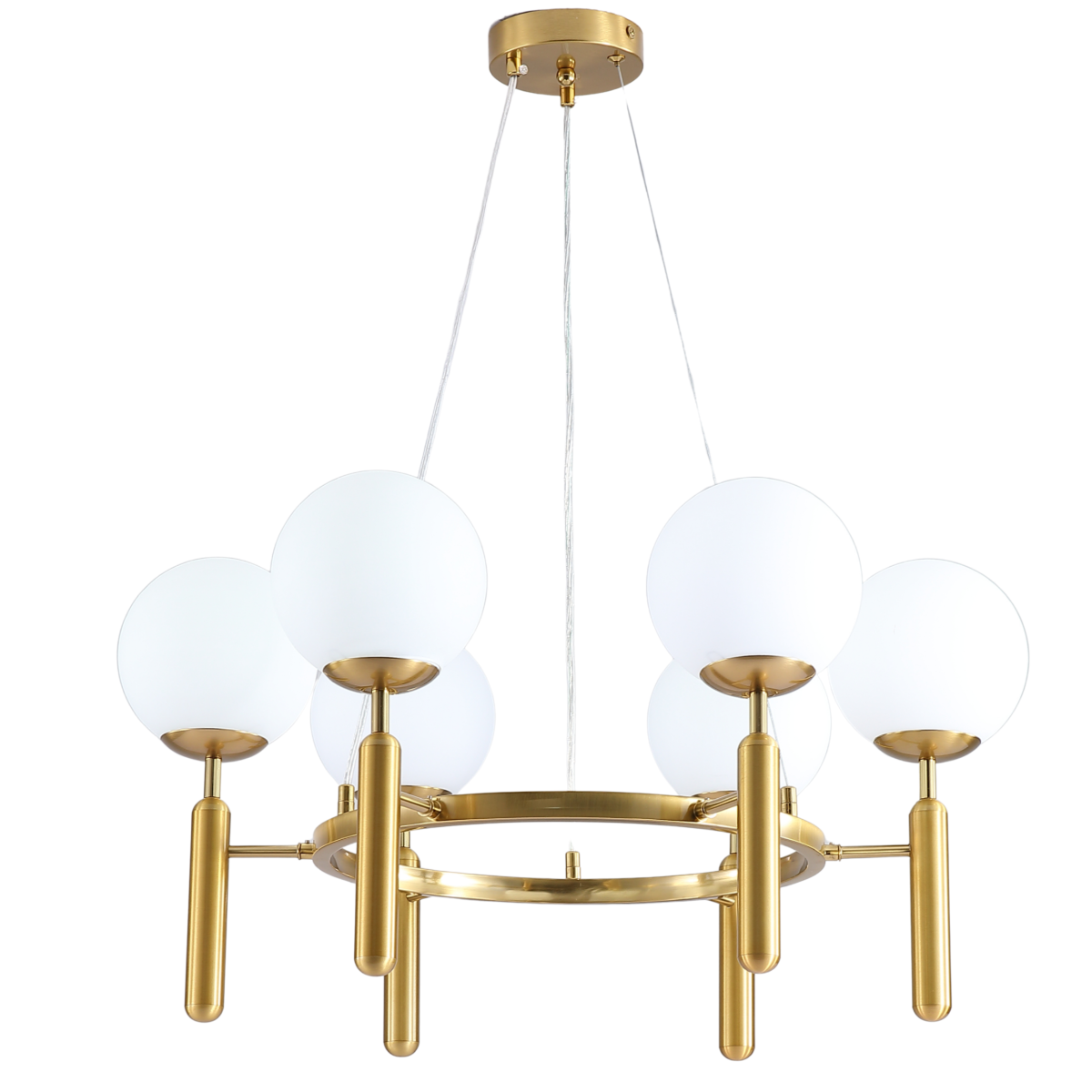LAMPA WISZĄCA SUFITOWA ŻYRANDOL KULE złota K-6-231C
