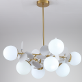 LAMPA SUFITOWA ŻYRANDOL KULE złota K-8-022C