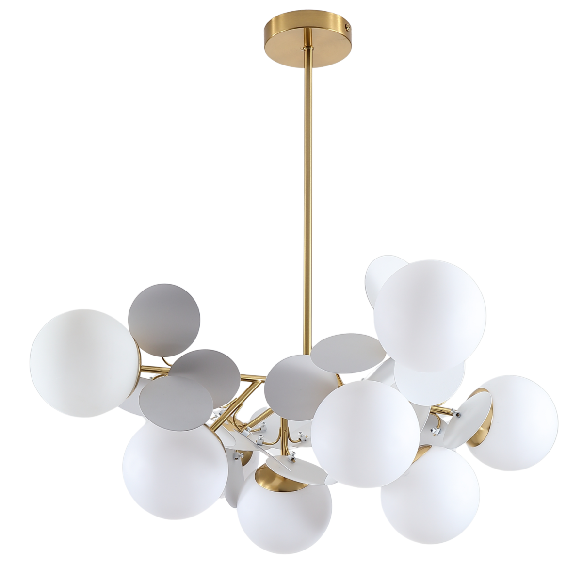 LAMPA SUFITOWA ŻYRANDOL KULE złota K-8-022C