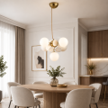 LAMPA SUFITOWA ŻYRANDOL KULE złota K-5-022C