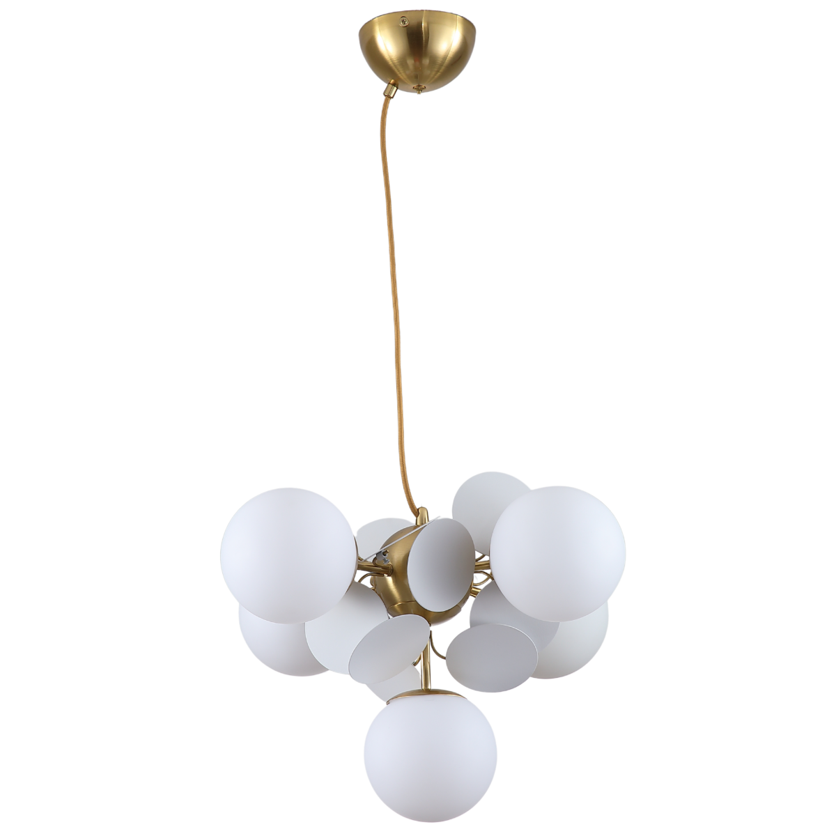 LAMPA SUFITOWA ŻYRANDOL KULE złota K-5-022C