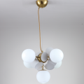 LAMPA SUFITOWA ŻYRANDOL KULE złota K-5-022C