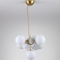 LAMPA SUFITOWA ŻYRANDOL KULE złota K-5-022C