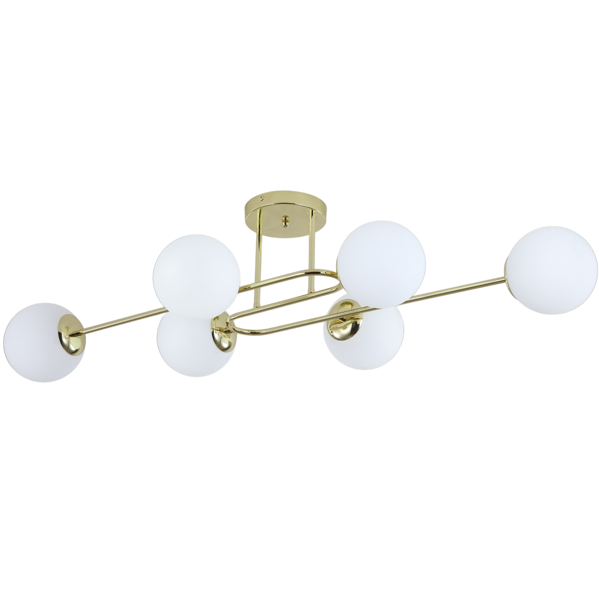 Lampa sufitowa ŻYRANDOL kule zlota K-6-106GD