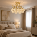 Żyrandol kryształowy lampa złota K-8-340GD