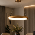 Lampa sufitowa wisząca ring gold LED MD676PG