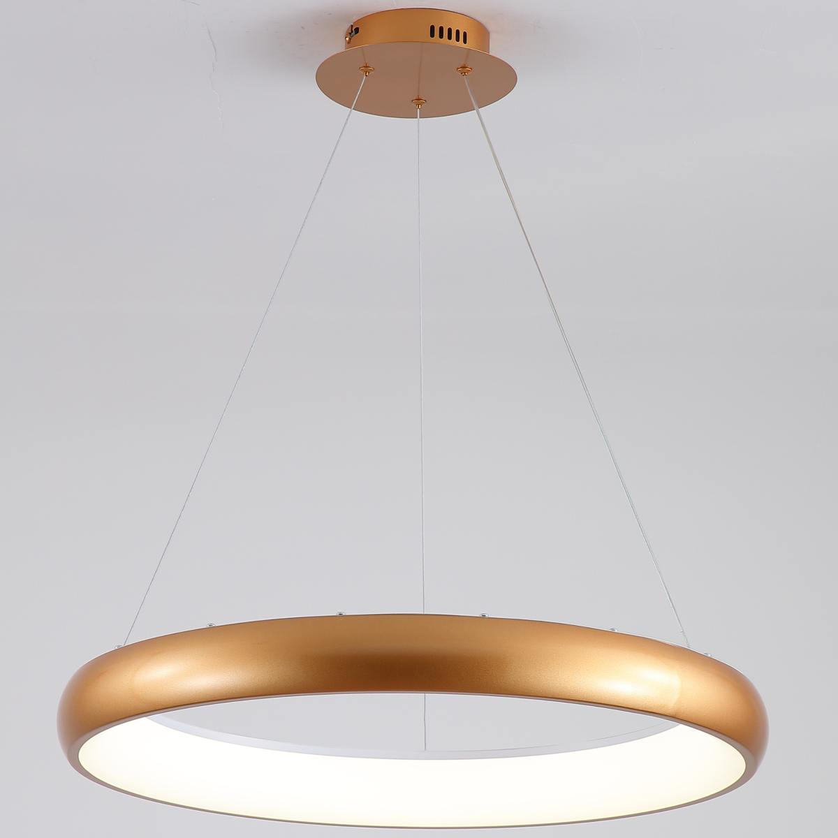 Lampa sufitowa wisząca ring gold LED MD676PG