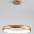 Lampa sufitowa wisząca ring gold LED MD676PG