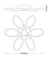 Lampa sufitowa złota Żyrandol LED MX6105-6GD